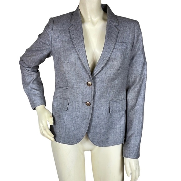 J Crew Schoolboy Blazer in Light Gray Wool Preppy Light Academia Sz 2 - Picture 2 of 14